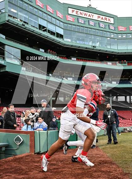 Thumbnail 2 in Central Catholic vs Lawrence (High School Football at Fenway Park) photogallery.