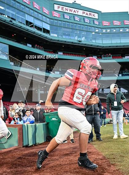 Thumbnail 2 in Central Catholic vs Lawrence (High School Football at Fenway Park) photogallery.