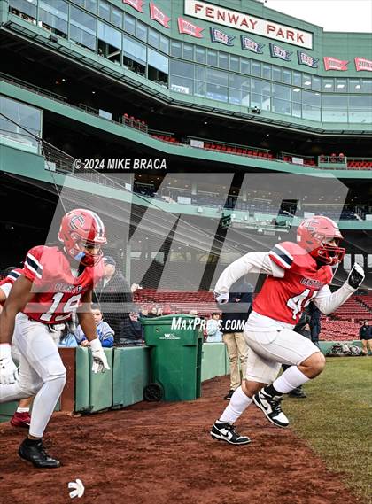 Thumbnail 2 in Central Catholic vs Lawrence (High School Football at Fenway Park) photogallery.