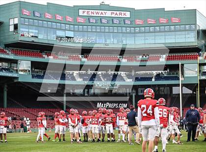 Thumbnail 3 in Central Catholic vs Lawrence (High School Football at Fenway Park) photogallery.