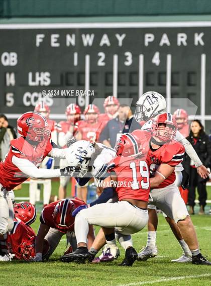 Thumbnail 3 in Central Catholic vs Lawrence (High School Football at Fenway Park) photogallery.