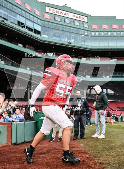 Thumbnail 2 in Central Catholic vs Lawrence (High School Football at Fenway Park) photogallery.