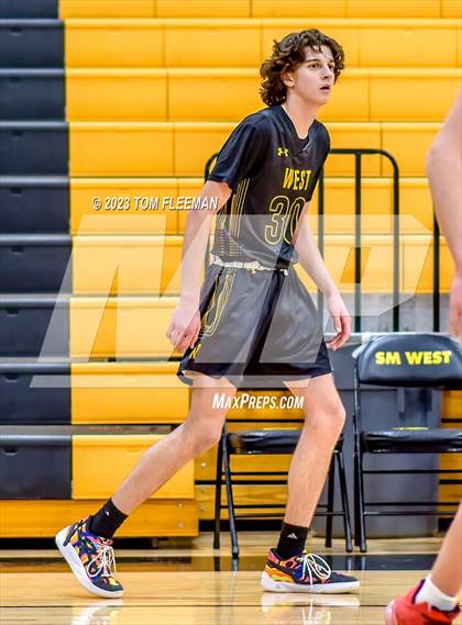 Thumbnail 3 in Kansas City Christian School vs Shawnee Mission West (West Boy's Varsity Tournament) photogallery.