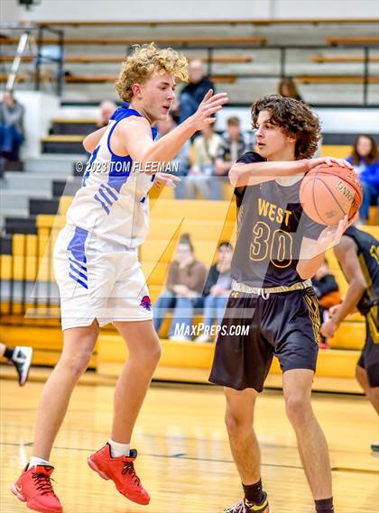 Thumbnail 1 in Kansas City Christian School vs Shawnee Mission West (West Boy's Varsity Tournament) photogallery.