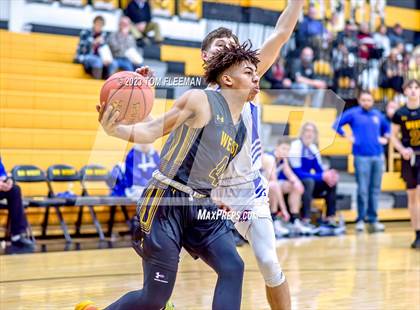 Thumbnail 1 in Kansas City Christian School vs Shawnee Mission West (West Boy's Varsity Tournament) photogallery.