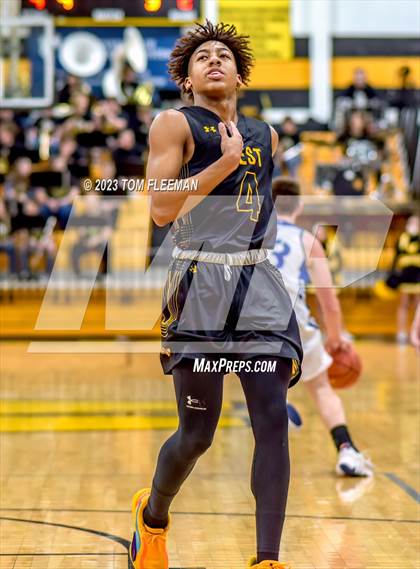 Thumbnail 2 in Kansas City Christian School vs Shawnee Mission West (West Boy's Varsity Tournament) photogallery.