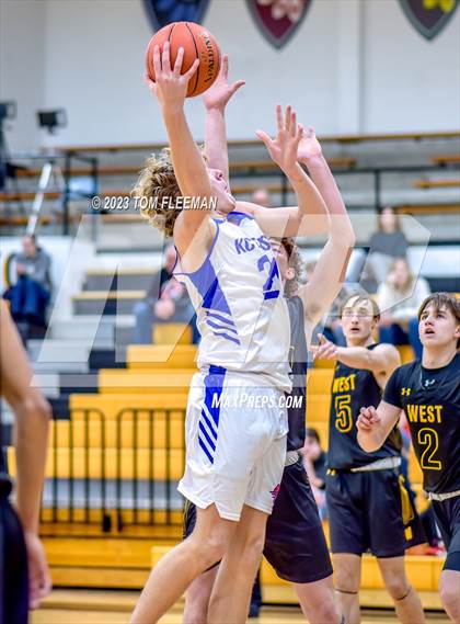 Thumbnail 2 in Kansas City Christian School vs Shawnee Mission West (West Boy's Varsity Tournament) photogallery.