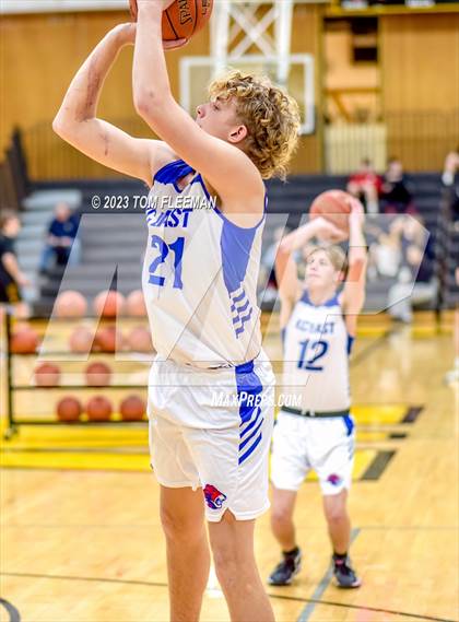 Thumbnail 1 in Kansas City Christian School vs Shawnee Mission West (West Boy's Varsity Tournament) photogallery.