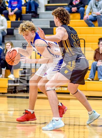 Thumbnail 2 in Kansas City Christian School vs Shawnee Mission West (West Boy's Varsity Tournament) photogallery.
