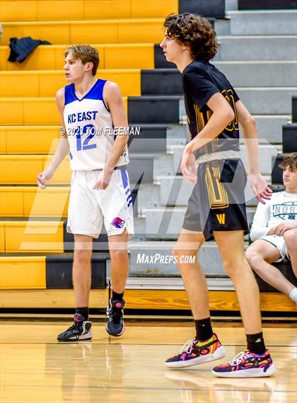 Thumbnail 3 in Kansas City Christian School vs Shawnee Mission West (West Boy's Varsity Tournament) photogallery.