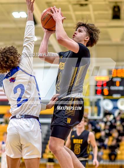 Thumbnail 1 in Kansas City Christian School vs Shawnee Mission West (West Boy's Varsity Tournament) photogallery.