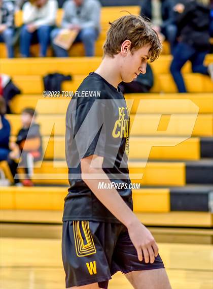 Thumbnail 2 in Kansas City Christian School vs Shawnee Mission West (West Boy's Varsity Tournament) photogallery.