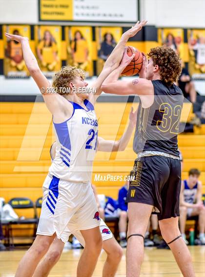 Thumbnail 3 in Kansas City Christian School vs Shawnee Mission West (West Boy's Varsity Tournament) photogallery.