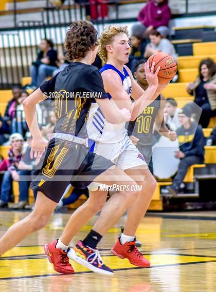 Thumbnail 1 in Kansas City Christian School vs Shawnee Mission West (West Boy's Varsity Tournament) photogallery.