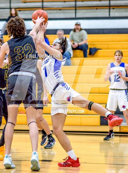 Thumbnail 3 in Kansas City Christian School vs Shawnee Mission West (West Boy's Varsity Tournament) photogallery.