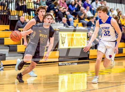 Thumbnail 2 in Kansas City Christian School vs Shawnee Mission West (West Boy's Varsity Tournament) photogallery.