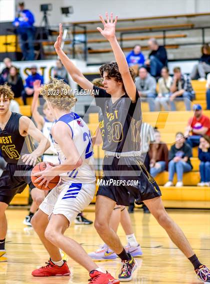 Thumbnail 2 in Kansas City Christian School vs Shawnee Mission West (West Boy's Varsity Tournament) photogallery.