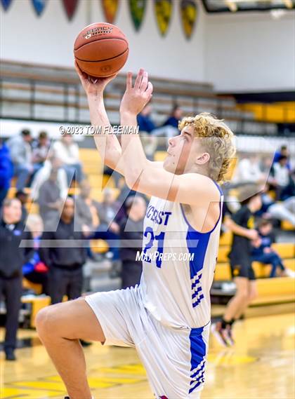 Thumbnail 2 in Kansas City Christian School vs Shawnee Mission West (West Boy's Varsity Tournament) photogallery.