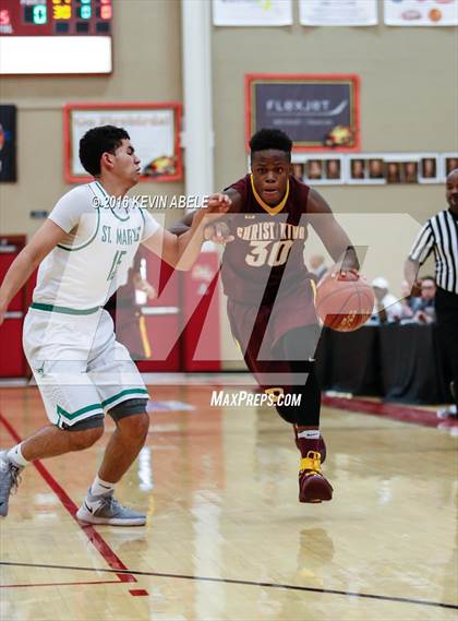 Thumbnail 3 in St. Mary's vs Christ the King (Hoophall West Invitational) photogallery.