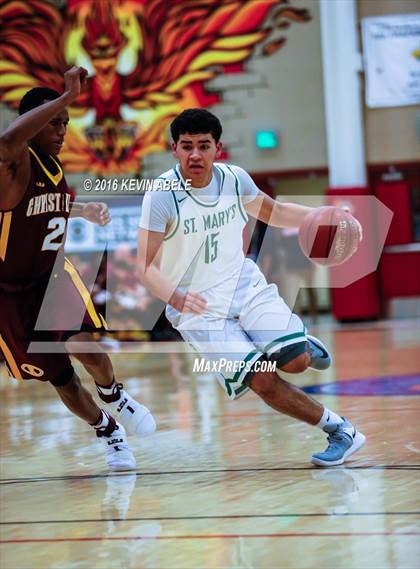 Thumbnail 3 in St. Mary's vs Christ the King (Hoophall West Invitational) photogallery.