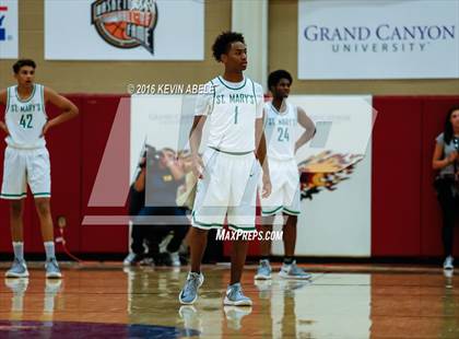 Thumbnail 1 in St. Mary's vs Christ the King (Hoophall West Invitational) photogallery.