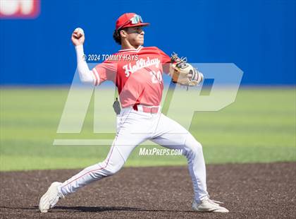 Thumbnail 2 in Holliday vs. Brock (UIL Baseball 3A Region 1 Regional Quarterfinal Playoff Game 1) photogallery.