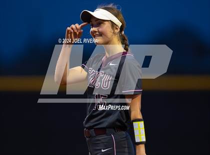 Thumbnail 2 in Cinco Ranch @ Katy (UIL Softball 6A Region 3 Regional Quarter Final) photogallery.