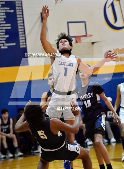 Thumbnail 2 in Calvary Christian vs. East Lake (Sunbash Prep Hoops) photogallery.
