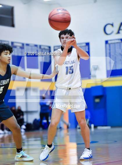 Thumbnail 1 in Calvary Christian vs. East Lake (Sunbash Prep Hoops) photogallery.