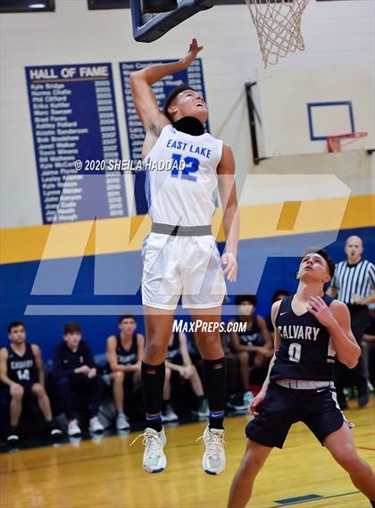 Thumbnail 1 in Calvary Christian vs. East Lake (Sunbash Prep Hoops) photogallery.