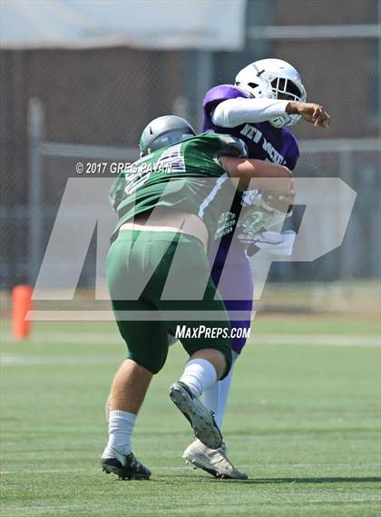 Thumbnail 3 in New Rochelle @ DePaul Catholic (Scrimmage) photogallery.