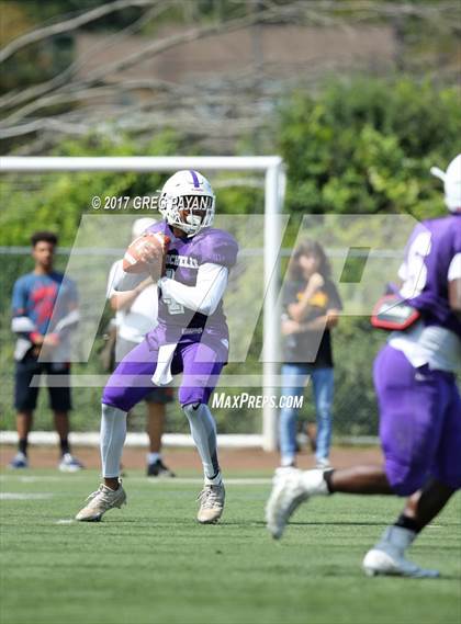 Thumbnail 3 in New Rochelle @ DePaul Catholic (Scrimmage) photogallery.