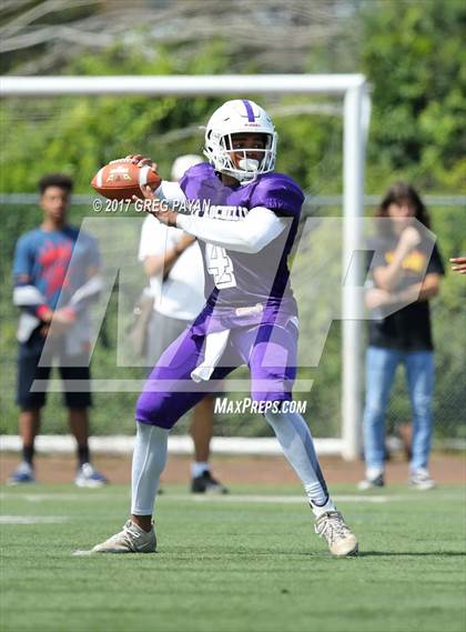 Thumbnail 3 in New Rochelle @ DePaul Catholic (Scrimmage) photogallery.