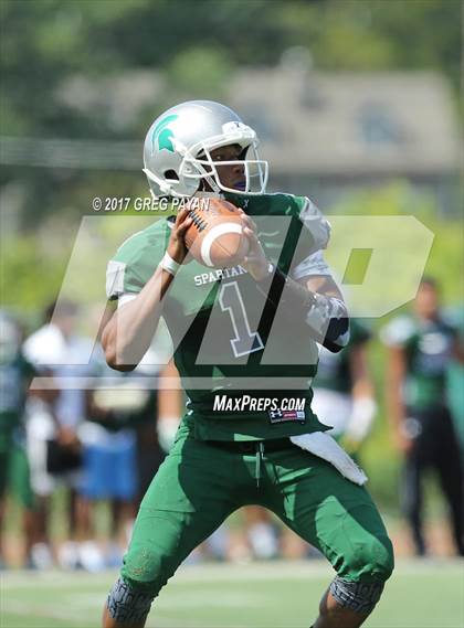 Thumbnail 2 in New Rochelle @ DePaul Catholic (Scrimmage) photogallery.