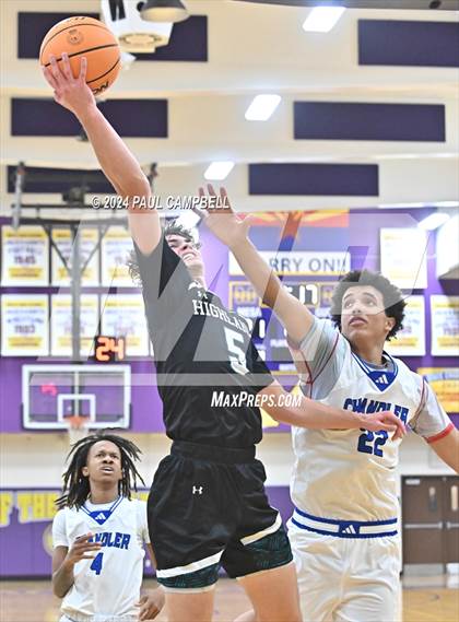 Thumbnail 3 in Highland vs Chandler (Fear the Hop Thanksgiving Tournament) photogallery.