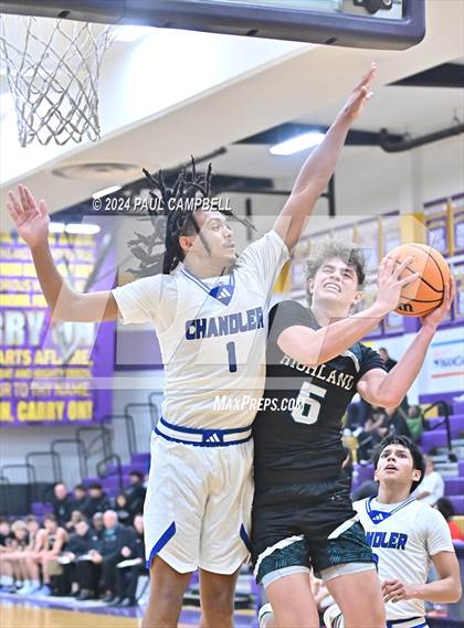Thumbnail 2 in Highland vs Chandler (Fear the Hop Thanksgiving Tournament) photogallery.