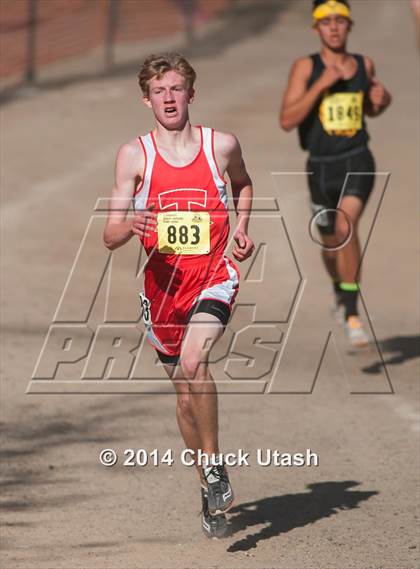 Thumbnail 1 in CIF State Cross Country Championships (D5 Boys Race) photogallery.