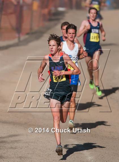 Thumbnail 1 in CIF State Cross Country Championships (D5 Boys Race) photogallery.