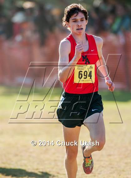 Thumbnail 1 in CIF State Cross Country Championships (D5 Boys Race) photogallery.