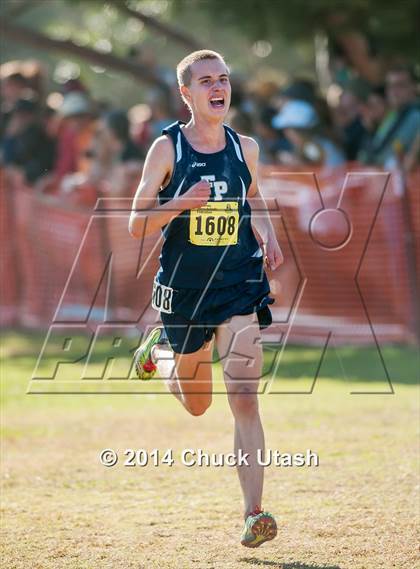 Thumbnail 2 in CIF State Cross Country Championships (D5 Boys Race) photogallery.