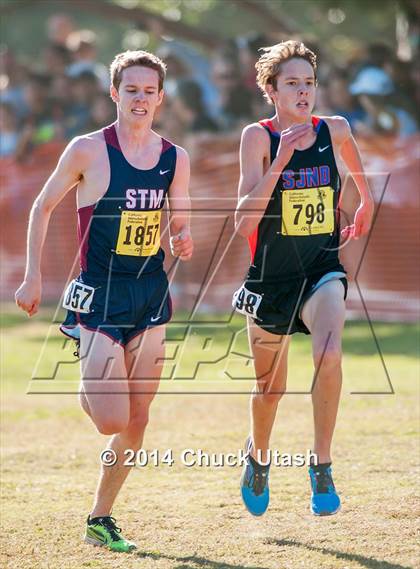 Thumbnail 1 in CIF State Cross Country Championships (D5 Boys Race) photogallery.