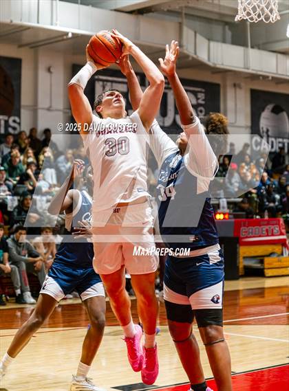 Thumbnail 1 in Sidwell Friends vs. Clinton Grace Christian (Capital Hoops Mayhem on Military) photogallery.