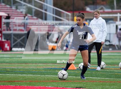Thumbnail 2 in Smithtown West vs Half Hallow Hills West (NYSPHSAA Section XI Class A Final) photogallery.