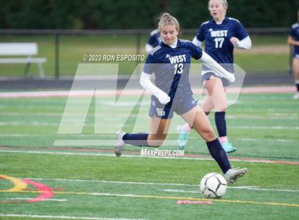 Thumbnail 3 in Smithtown West vs Half Hallow Hills West (NYSPHSAA Section XI Class A Final) photogallery.