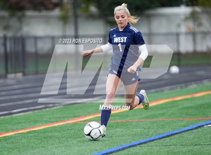 Thumbnail 2 in Smithtown West vs Half Hallow Hills West (NYSPHSAA Section XI Class A Final) photogallery.
