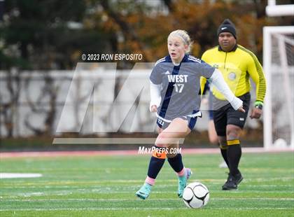 Thumbnail 1 in Smithtown West vs Half Hallow Hills West (NYSPHSAA Section XI Class A Final) photogallery.