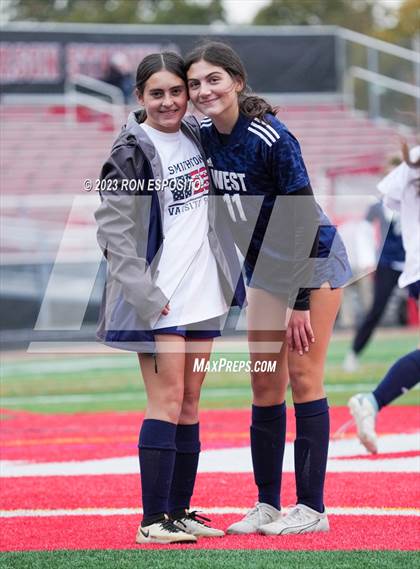 Thumbnail 3 in Smithtown West vs Half Hallow Hills West (NYSPHSAA Section XI Class A Final) photogallery.