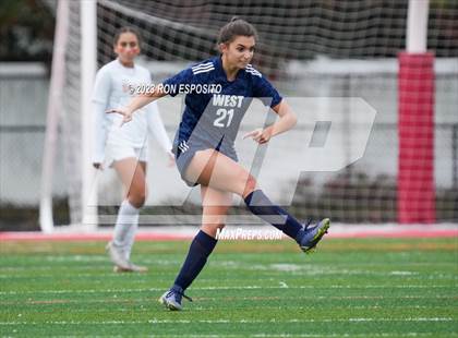Thumbnail 3 in Smithtown West vs Half Hallow Hills West (NYSPHSAA Section XI Class A Final) photogallery.