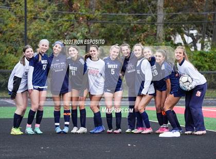 Thumbnail 3 in Smithtown West vs Half Hallow Hills West (NYSPHSAA Section XI Class A Final) photogallery.