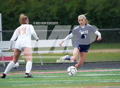 Thumbnail 2 in Smithtown West vs Half Hallow Hills West (NYSPHSAA Section XI Class A Final) photogallery.